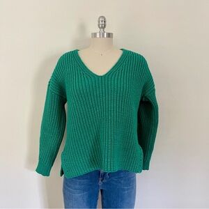 525 America Bright Green Thick Knit Sweater